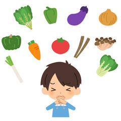 野菜が嫌いな男の子