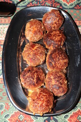 Fresh fried meatballs