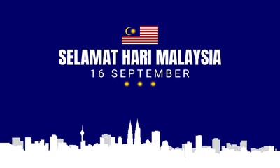 Malaysia Day Background. Vector Illustration.