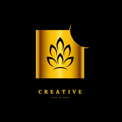 Nature logo, Floral logo concept, vector abstract emblem, outline monogram concept for organic shop