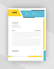 Creative Corporate letterhead template design.