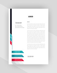 Clean Style Creative letterhead template design.