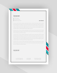 Clean Style Creative letterhead template design.