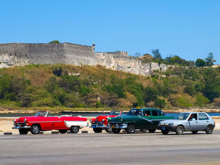 Vintage retro cars on the streets of Havana. Vintage cars on the streets of Havana.