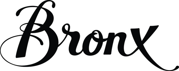 Bronx - custom calligraphy text