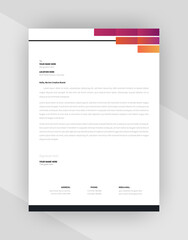 Abstract Corporate letterhead template design.