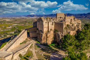 Fototapeta na wymiar Ancient Montesa castle home of the Templar knights near Valencia Spain