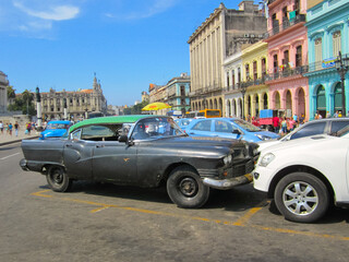 Vintage retro cars on the streets of Havana. Vintage cars on the streets of Havana.