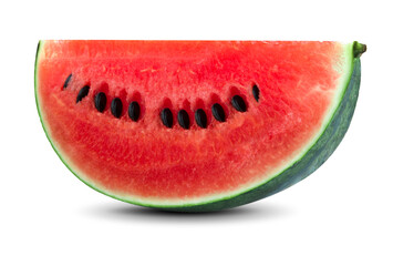 Sliced of watermelon isolated on white background.