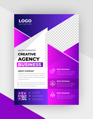 Abstract Creative Agency Business flyer template.