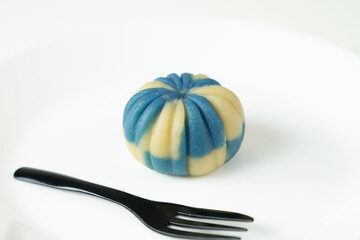 Japanese traditional confectionery cake wagashi or temari mooncake