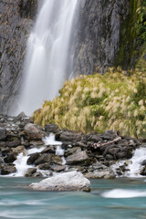 Thunder Creek Falls, Mount Aspiring National Park, South Island, New Zealand