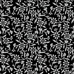 traditional Indian paisley pattern on black  background