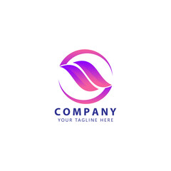 Initial S Logo Design with gradient color