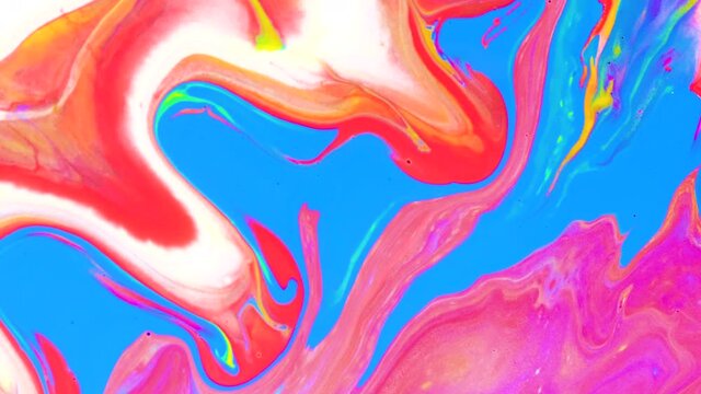 4K Footage, Colors splash background, Abstract liquid painting texture closeup, Luxury color slow motion shot,
