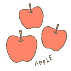 3つの赤いりんご