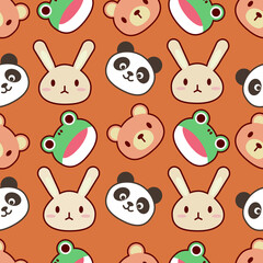 Seamless pattern animals vector illustration art