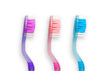 Set of colorful toothbrushes