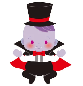 ハロウィンコスプレの赤ちゃん ドラキュラ 正面 ベビー全身イラスト55 Stock Vektorgrafik Adobe Stock