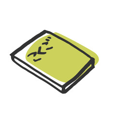 手書きの学校生活持ち物イラスト　教科書