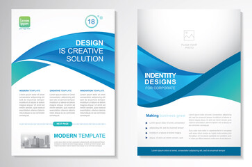 Template vector design for Brochure, AnnualReport, Magazine, Poster, Corporate Presentation, Portfolio, Flyer, infographic, layout modern size A4, Front and back, Easy to use and edit.