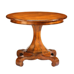 Table small wooden with clipping path