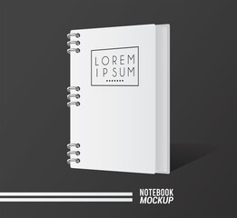 notebook mockup color white icon