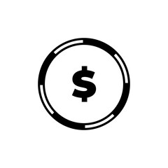 coin flat icon vector illustration