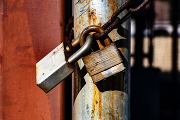Rusty Metal Locks and Chain