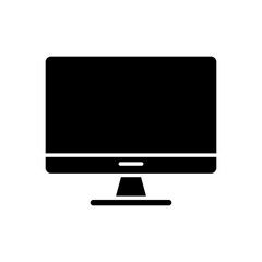 desktop computer monitor silhouette style icon