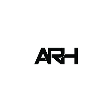 arh letter original monogram logo design