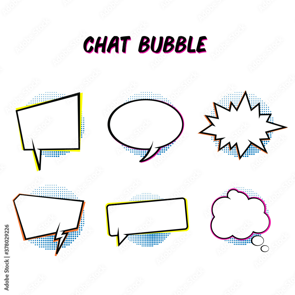 Aufkleber collection of vector illustrations of blank chat bubble. it is suitable as a design element from com