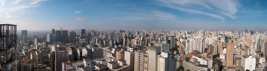 Fototapeta na wymiar Panoramic view of Sao Paulo City Downtown