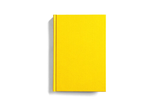 yellow book on white background. 白背景上の黄色い本