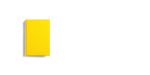 yellow book on white background. 白背景上の黄色い本