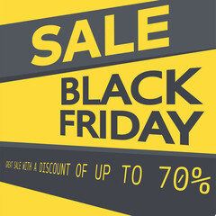 Black Friday sale card background. Vector