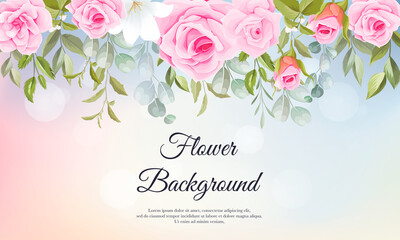 Beautiful hand drawing flowers background
