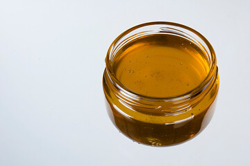Honey in a glass bowl