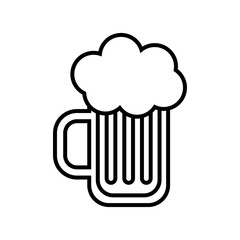 beer jar drink oktoberfest line style icon