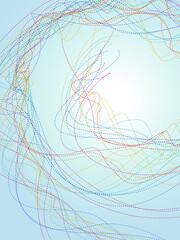 Dashed line multi colored spectrum abstract background