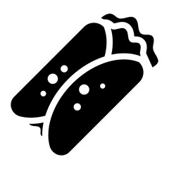 
Tortilla rolls with filling known to be burrito, vector 
