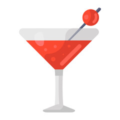 
An icon of cocktail in modem style 
