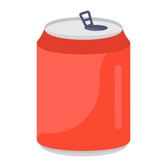 
Cola tin icon style, soft drink 
