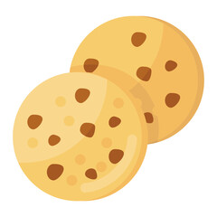 
Sweet biscuit cookies, icon 
