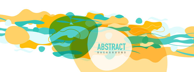 Naklejka premium Trendy liquid style shapes abstract design, dynamic vector background for placards, brochures, posters, web landing pages, covers or banners