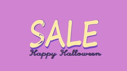 Halloween Sale special offer banner template with hand drawn lettering for holiday shopping. Limited time only.