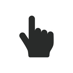 pointer hand, depress icon vector design illustration