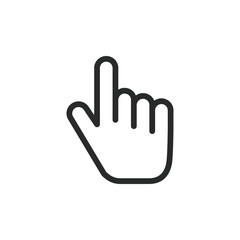 pointer hand, depress icon vector design illustration