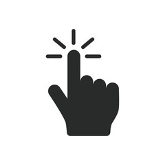 pointer hand, depress icon vector design illustration