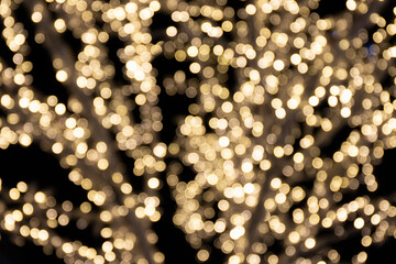 Glowing background solid coating bokeh warm white light LEDs